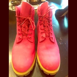 Brand New Pink Timberlands